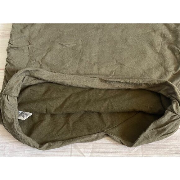 Free People Army Green High Waist Ruched Lined Mini Skirt Womens Small - Picture 4 of 6